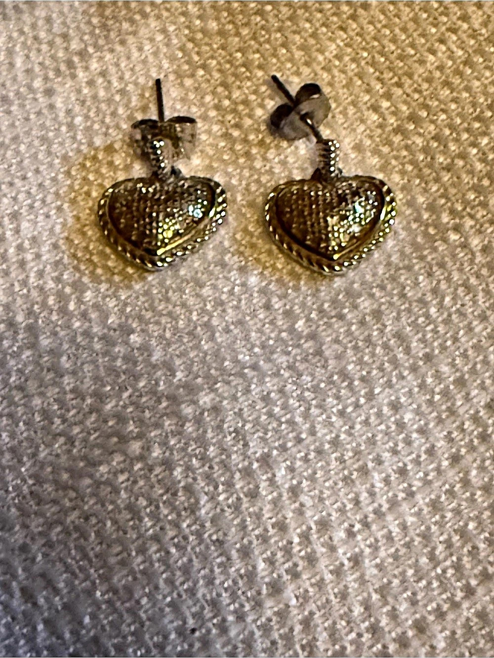 Silver Heart Stud Earrings